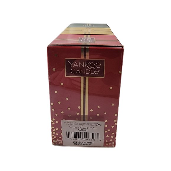 Yankee Candles Christmas Candles Joy Bright Merry Large 7oz each set of 3 - Picture 2 of 4